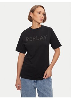 Replay T-Shirt W3698R.000.23188P Czarny Regular Fit ze sklepu MODIVO w kategorii Bluzki damskie - zdjęcie 177494291