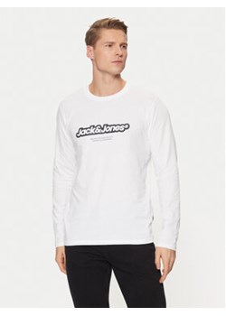 Jack&Jones Longsleeve Vesterbro 12266419 Biały Relaxed Fit ze sklepu MODIVO w kategorii T-shirty męskie - zdjęcie 177499032