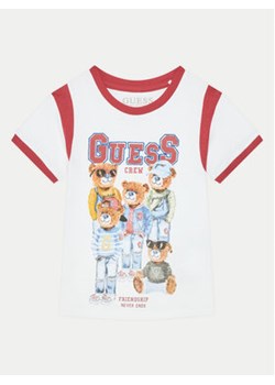 Guess T-Shirt 170253 Biały Classic Fit ze sklepu MODIVO w kategorii T-shirty chłopięce - zdjęcie 177499974