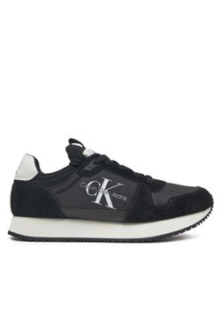 Calvin Klein Jeans Sneakersy Runner Sock Laceup Ny-Lth W YW0YW00840 Czarny ze sklepu MODIVO w kategorii Buty sportowe damskie - zdjęcie 177501333