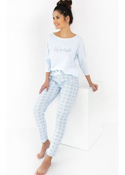 Bawełniana piżama damska Marina, Kolor błękitny, Rozmiar L, SENSIS ze sklepu Intymna w kategorii Piżamy damskie - zdjęcie 177505460