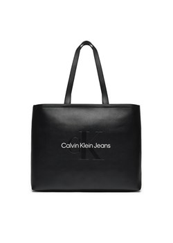 Torebka Calvin Klein Sculpted K60K612222 Czarny ze sklepu eobuwie.pl w kategorii Torby Shopper bag - zdjęcie 177507221