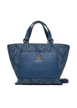 Torebka Tommy Hilfiger AW0AW16707 Granatowy ze sklepu eobuwie.pl w kategorii Torby Shopper bag - zdjęcie 177507350