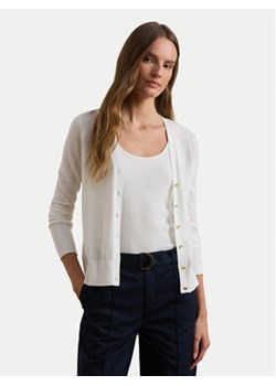 LAUREN RALPH LAUREN Kardigan 200831710002 Biały Slim Fit ze sklepu MODIVO w kategorii Swetry damskie - zdjęcie 177509114