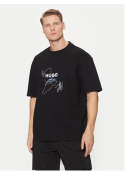 HUGO T-Shirt Nabion 50530441 Czarny Loose Fit ze sklepu MODIVO w kategorii T-shirty męskie - zdjęcie 177513810