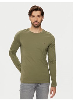 Tommy Hilfiger Longsleeve MW0MW10804 Zielony Slim Fit ze sklepu MODIVO w kategorii T-shirty męskie - zdjęcie 177522923