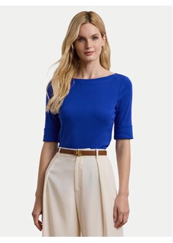 LAUREN RALPH LAUREN Bluzka 200654963185 Niebieski Slim Fit ze sklepu MODIVO w kategorii Bluzki damskie - zdjęcie 177523563