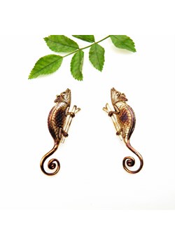 Kolczyki - Kameleony brązowe - id: 227 - marki Venus Galeria - 177526411 Kolczyki - Kameleony brązowe ze sklepu Venus Galeria - Magiczny Ogród Biżuterii Srebrnej w kategorii Kolczyki - zdjęcie 177526411
