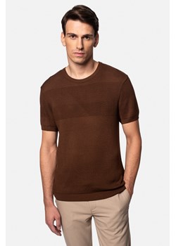T SHIRT PERRET BRĄZOWY - id: 1038485 - marki Recman - 177534983 T SHIRT PERRET BRĄZOWY ze sklepu Recman w kategorii T-shirty męskie - zdjęcie 177534983