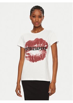 Patrizia Pepe T-Shirt 8M1691/J256-W103 Biały Regular Fit ze sklepu MODIVO w kategorii Bluzki damskie - zdjęcie 177537244