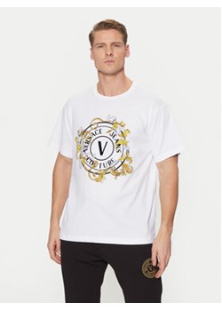 Versace Jeans Couture T-Shirt 78GAHC01 Biały Regular Fit ze sklepu MODIVO w kategorii T-shirty męskie - zdjęcie 177538934