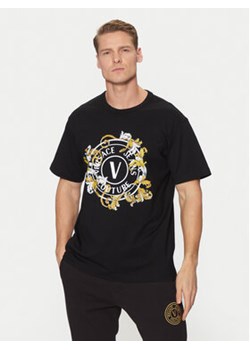 Versace Jeans Couture T-Shirt 78GAHC01 Czarny Regular Fit ze sklepu MODIVO w kategorii T-shirty męskie - zdjęcie 177539401