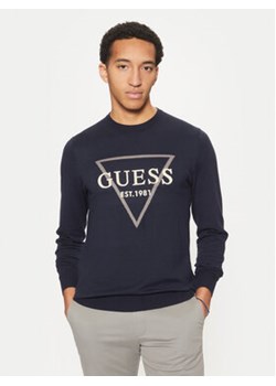 Guess Sweter M5RR02 Z3KI1 Granatowy Regular Fit ze sklepu MODIVO w kategorii Swetry męskie - zdjęcie 177540850