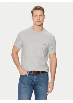 Gant T-Shirt Shield 2003185 Szary Slim Fit ze sklepu MODIVO w kategorii T-shirty męskie - zdjęcie 177542152