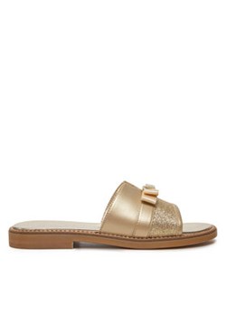 Tommy Hilfiger Klapki Sandal T4A2-33942-0572 S Złoty ze sklepu MODIVO w kategorii Klapki dziecięce - zdjęcie 177544424