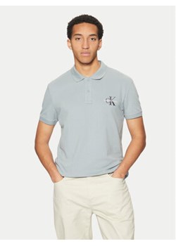 Calvin Klein Jeans Polo Monologo J30J325664 Niebieski Regular Fit ze sklepu MODIVO w kategorii T-shirty męskie - zdjęcie 177544944