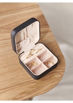 Sinsay - Pudełko na biżuterię z tweedowym wzorem - czarny ze sklepu Sinsay w kategorii Pudełka i pojemniki - zdjęcie 177555473