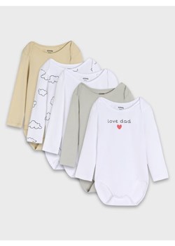 Sinsay - Body 5 pack - szary - id: 602CV-09X - marki Sinsay - 177555742 Sinsay - Body 5 pack - szary ze sklepu Sinsay w kategorii Body niemowlęce - zdjęcie 177555742