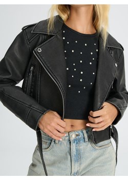 Sinsay - Kurtka typu biker - czarny - id: 701AS-99X - marki Sinsay - 177555993 Sinsay - Kurtka typu biker - czarny ze sklepu Sinsay w kategorii Kurtki damskie - zdjęcie 177555993