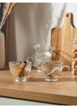 Sinsay - Filiżanki z ryflowanymi ściankami 4 pack - biały ze sklepu Sinsay w kategorii Dom - zdjęcie 177556154