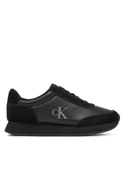 Sneakersy Calvin Klein Jeans Runner Laceup Low Mix Mg YW0YW01798 Czarny ze sklepu eobuwie.pl w kategorii Buty sportowe damskie - zdjęcie 177559672