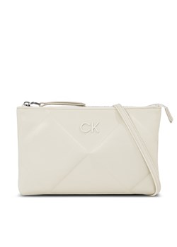 Torebka Calvin Klein Re-Lock Quilt Crossbody K60K611042 Biały ze sklepu eobuwie.pl w kategorii Listonoszki - zdjęcie 177560093