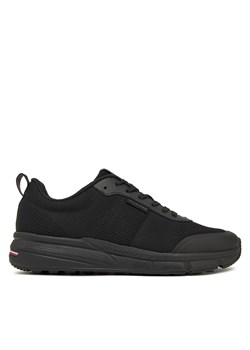 Sneakersy Tommy Hilfiger Lightweight Modern Knit Runner FM0FM05326 Czarny ze sklepu eobuwie.pl w kategorii Buty sportowe męskie - zdjęcie 177560444