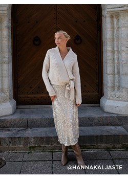 Mohito - Spódnica midi z cekinami - kremowy ze sklepu Mohito w kategorii Spódnice - zdjęcie 177561504