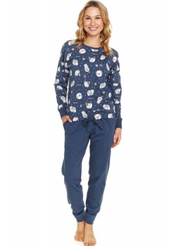 Doctor Nap piżama damska w urocze kotki PM.5272, Kolor niebieski-wzór, Rozmiar XL, Doctor Nap ze sklepu Intymna w kategorii Piżamy damskie - zdjęcie 177568194