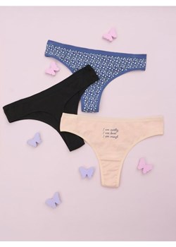 Sinsay - Stringi 3 pack - wielobarwny ze sklepu Sinsay w kategorii Majtki damskie - zdjęcie 177571391