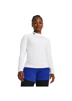 Damski longsleeve treningowy Under Armour UA CG Authentics Mockneck - biały ze sklepu Sportstylestory.com w kategorii Bluzki damskie - zdjęcie 177577404