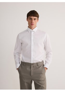 Reserved - Bawełniana koszula slim fit - biały ze sklepu Reserved w kategorii Koszule męskie - zdjęcie 177578001