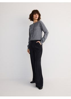 Reserved - Spodnie z modalem - granatowy ze sklepu Reserved w kategorii Spodnie damskie - zdjęcie 177580223