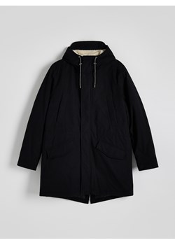 Reserved - Ocieplana parka z kapturem - czarny ze sklepu Reserved w kategorii Kurtki męskie - zdjęcie 177580673