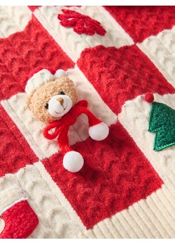 Reserved - Świąteczny sweter z aplikacją - wielobarwny ze sklepu Reserved w kategorii Swetry dziewczęce - zdjęcie 177582264