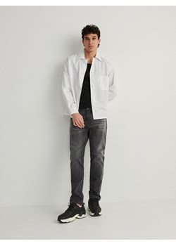 Reserved - Jeansy slim fit z efektem sprania - szary ze sklepu Reserved w kategorii Jeansy męskie - zdjęcie 177583111
