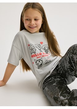 Reserved - T-shirt Hello Kitty - jasnoszary ze sklepu Reserved w kategorii Bluzki dziewczęce - zdjęcie 177583584