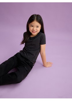 Reserved - Bawełniany t-shirt z przeszyciami - czarny ze sklepu Reserved w kategorii Bluzki dziewczęce - zdjęcie 177584410