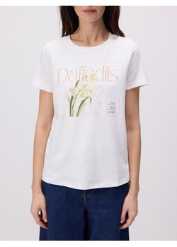 Reserved - T-shirt z nadrukiem - biały ze sklepu Reserved w kategorii Bluzki damskie - zdjęcie 177587654