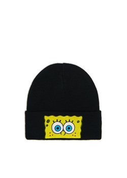 Cropp - Czapka beanie z naszywką SpongeBoba - czarny ze sklepu Cropp w kategorii Czapki zimowe męskie - zdjęcie 177588281