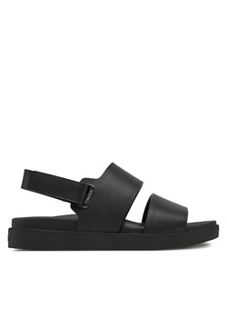 Sandały Calvin Klein Flat Adj Sandal Eyelet HW0HW02488 Czarny ze sklepu eobuwie.pl w kategorii Sandały damskie - zdjęcie 177592533