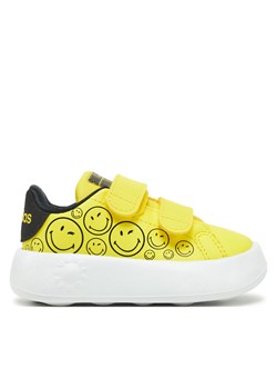 Sneakersy adidas Smiley Advantage JI0501 Żółty ze sklepu eobuwie.pl w kategorii Buty sportowe dziecięce - zdjęcie 177593114