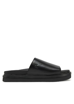 Klapki Calvin Klein Jeans Flat Molded Sandal Slide YW0YW01710 Czarny ze sklepu eobuwie.pl w kategorii Klapki damskie - zdjęcie 177593503