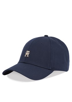 Czapka z daszkiem Tommy Hilfiger Elevated Chic Cap AW0AW17128 Granatowy ze sklepu eobuwie.pl w kategorii Czapki z daszkiem damskie - zdjęcie 177594084