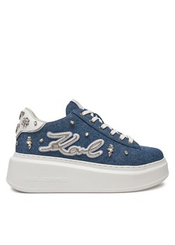 Sneakersy KARL LAGERFELD Ankapri KL63526 Niebieski ze sklepu eobuwie.pl w kategorii Buty sportowe damskie - zdjęcie 177594274