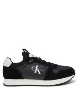 Calvin Klein Sneakersy Runner Sock Laceup Ny-Lth YM0YM00553 Czarny ze sklepu MODIVO w kategorii Buty sportowe męskie - zdjęcie 177600662