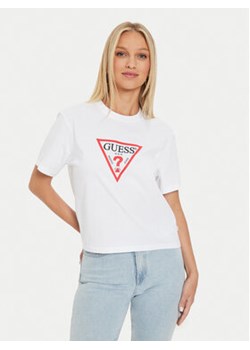 Guess T-Shirt W4YI73 K8HM0 Biały Boxy Fit ze sklepu MODIVO w kategorii Bluzki damskie - zdjęcie 177602092