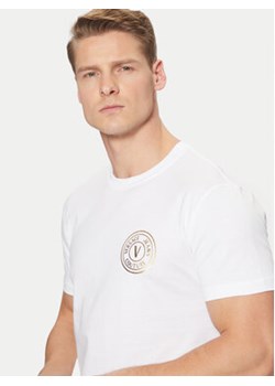 Versace Jeans Couture T-Shirt 78GAHT00 Biały Regular Fit ze sklepu MODIVO w kategorii T-shirty męskie - zdjęcie 177603010