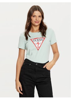 Guess T-Shirt W1YI1B I3Z14 Zielony Slim Fit ze sklepu MODIVO w kategorii Bluzki damskie - zdjęcie 177604620