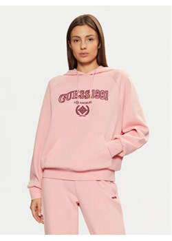 Guess Bluza V5RQ02 KCLD1 Różowy Regular Fit ze sklepu MODIVO w kategorii Bluzy damskie - zdjęcie 177608743